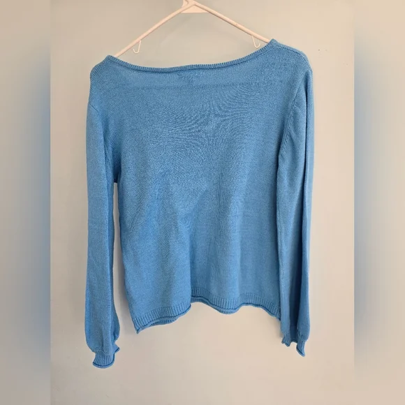 Maurices Blue V-Neck VACAY Sweater - Picture 5 of 6